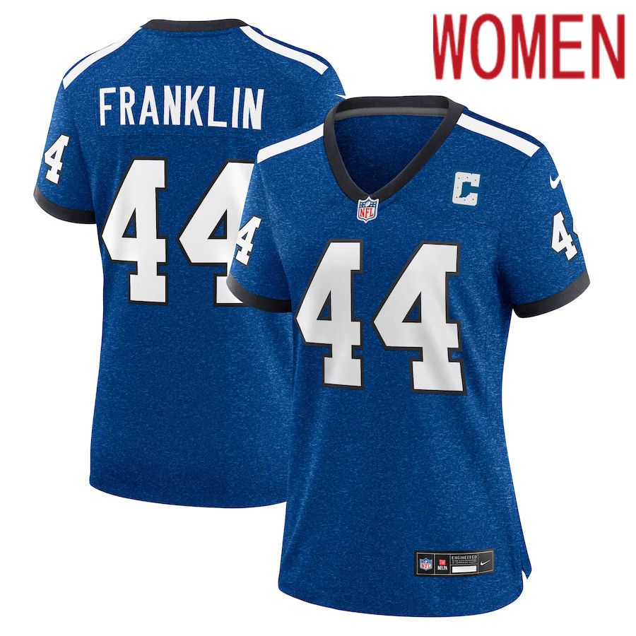 Women Indianapolis Colts 44 Zaire Franklin Nike Royal Indiana Nights Alternate Game NFL Jersey